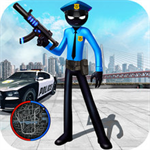 火柴人警察绳索英雄全解锁版v1.0 无限金钱版
